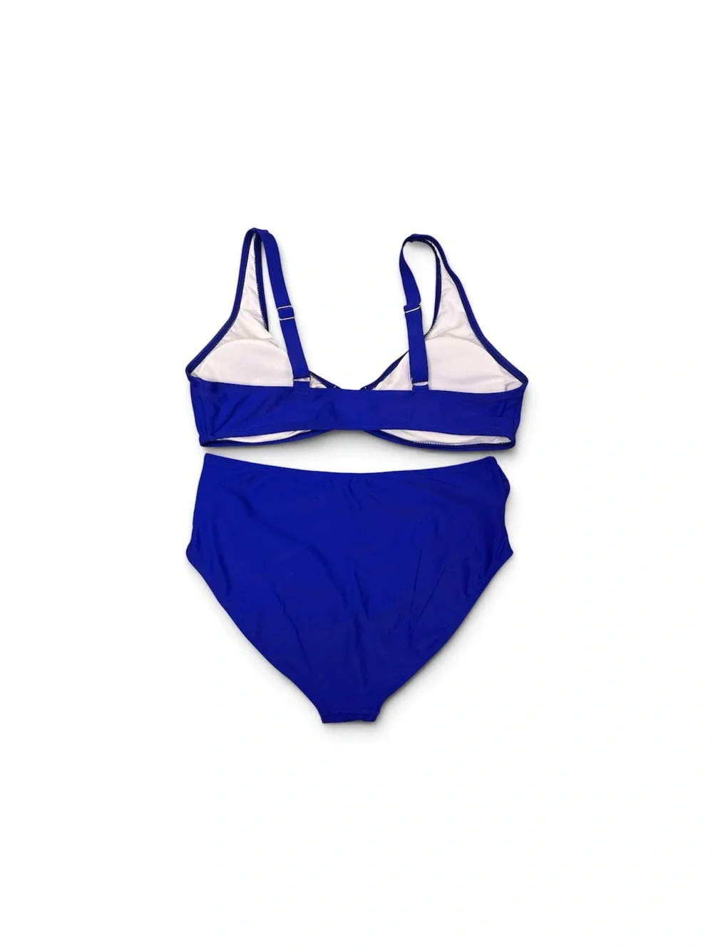 EoMenie Royal Blue Two-Piece Bikini Set with Front Clasp
